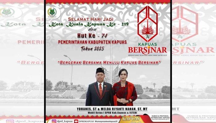 Peringatan Hari Jadi Pemkab Kapuas, Waket I DPRD Berharap Pembangunan di Kabupaten Kapuas Kedepan Akan Semakin Baik